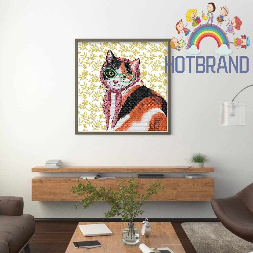 Tranh Thêu Chữ Thập 14CT Hình Mèo