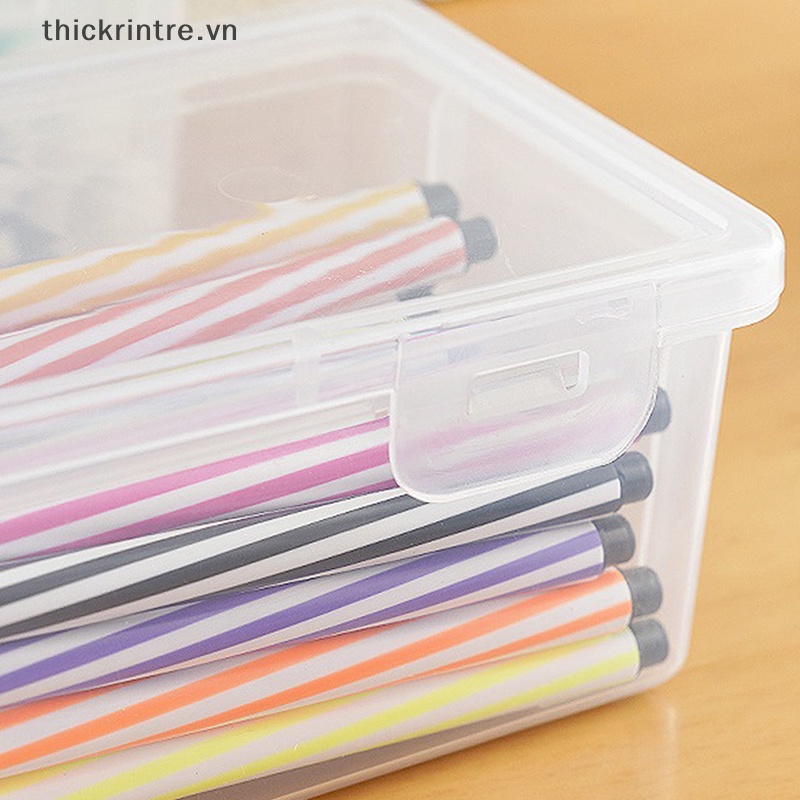 1 Hộp Đựng Bút Bằng PP Trong Suốt Chất Lượng Cao
