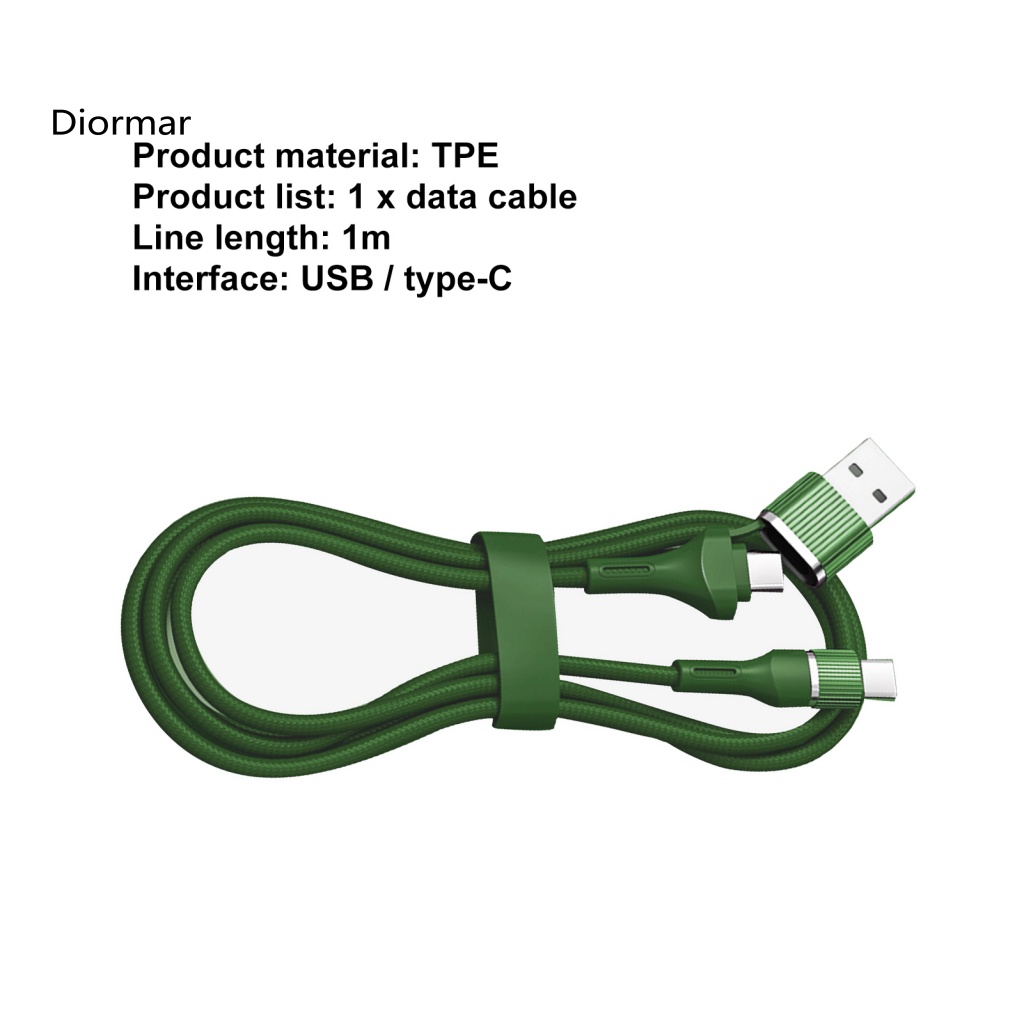 Dây Cáp Sạc Nhanh 2 Trong 1 PD 60W USB Type-C Sang Type-C Cho Điện Thoại Di Động