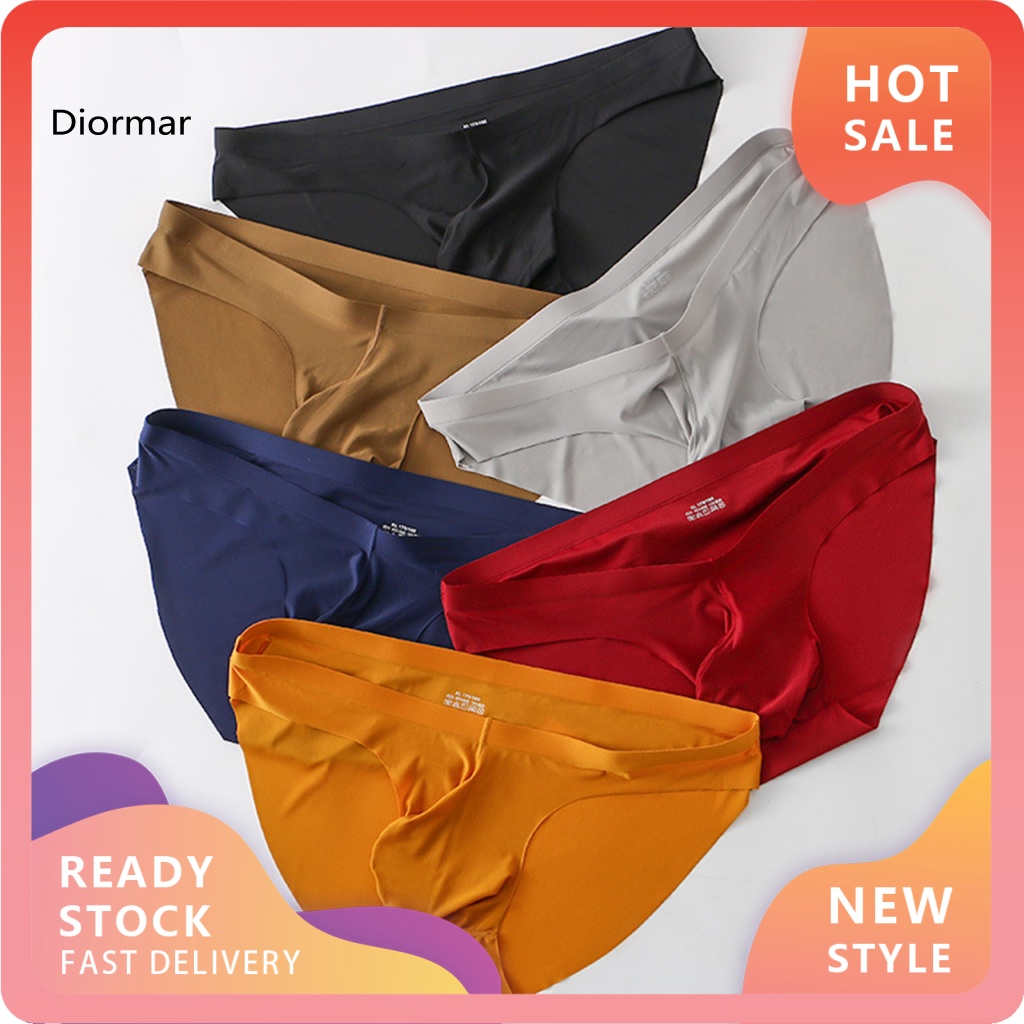 Quần Lót Lụa Lạnh Không Đường May Màu Sắc Thời Trang Cho Nam