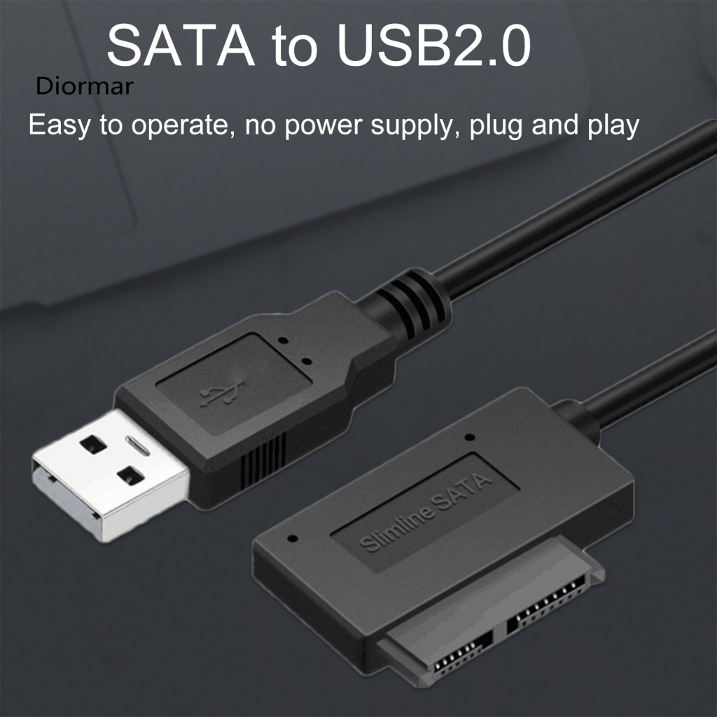 Dây Cáp Chuyển Đổi USB 20 Tốc Độ Cao Cho Ổ Đĩa Quang 6p + 7p SATA Notebook