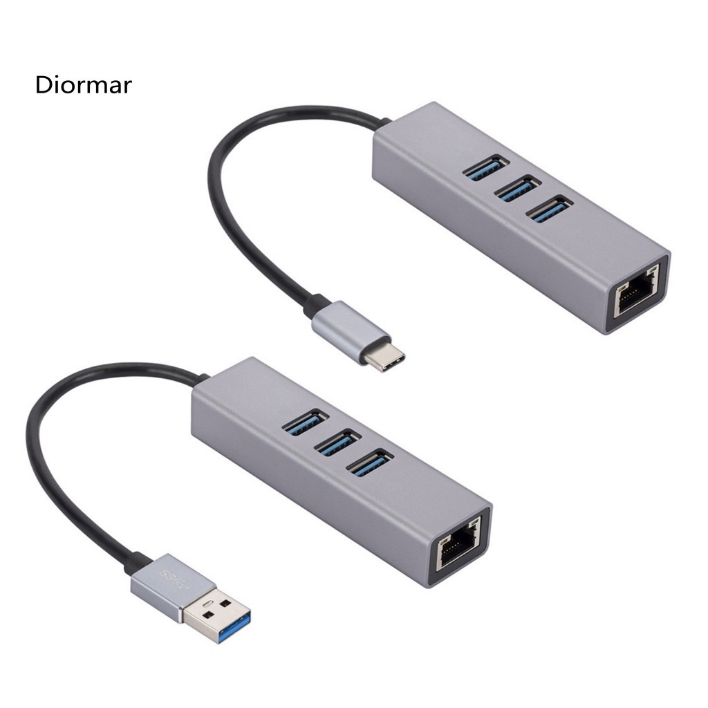 Dock Mở Rộng Tốc Độ Cao 1000Mbps 3 Cổng USB30 Type-C Sang Rj45 Lan Cho Máy Tính