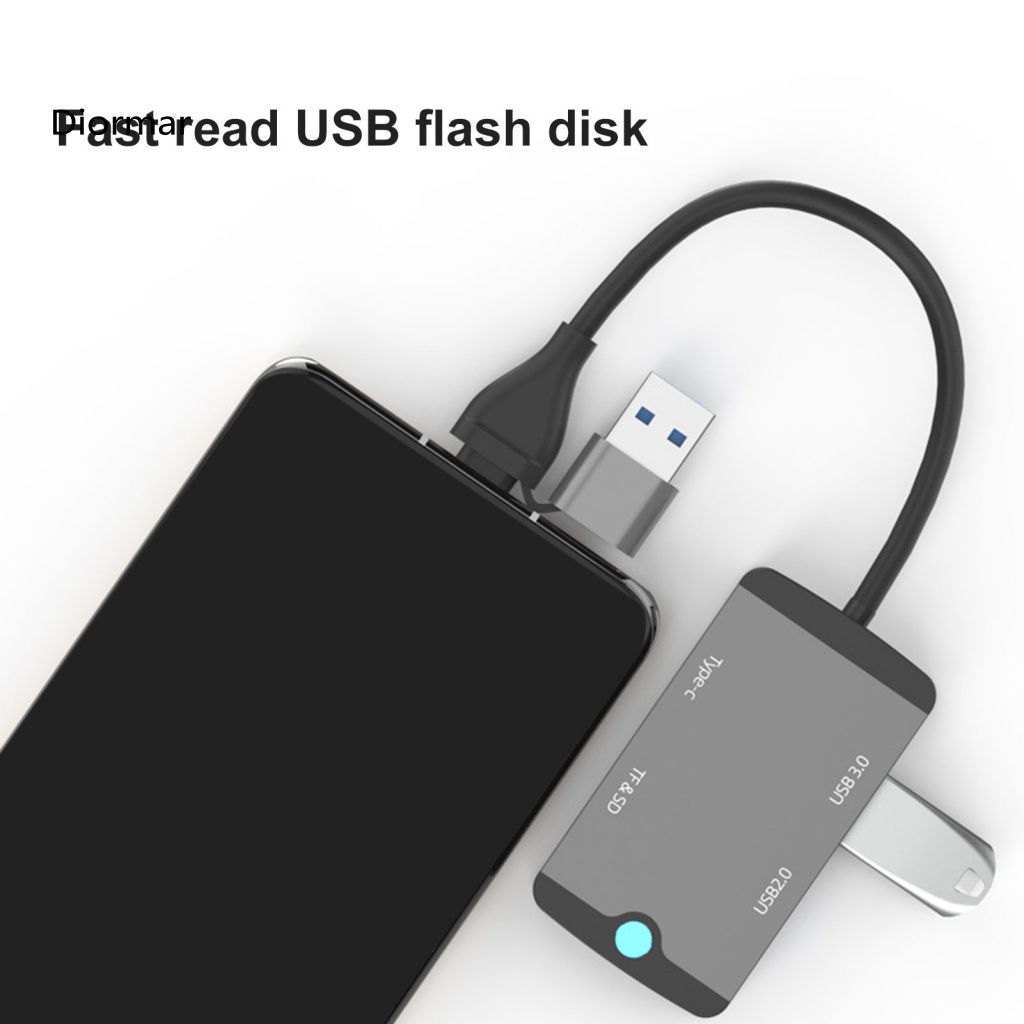 Bộ Chuyển Đổi USB OTG Với Đầu Đọc Thẻ Nhớ SD TF USB30 Hub Cho Thiết Bị Laptop / Điện Thoại Type-C