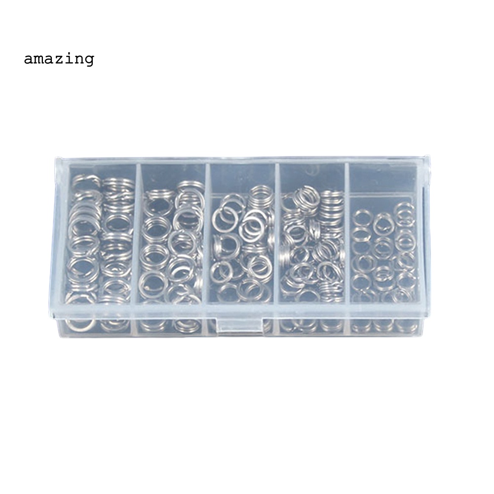 200 Khoen Tròn Bằng Thép Không Gỉ Gắn Mồi Câu Cá Tiện Dụng