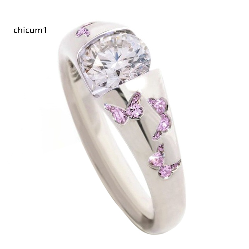 Nhẫn Hình Bướm Đính Đá Thời Trang Cho Nữ