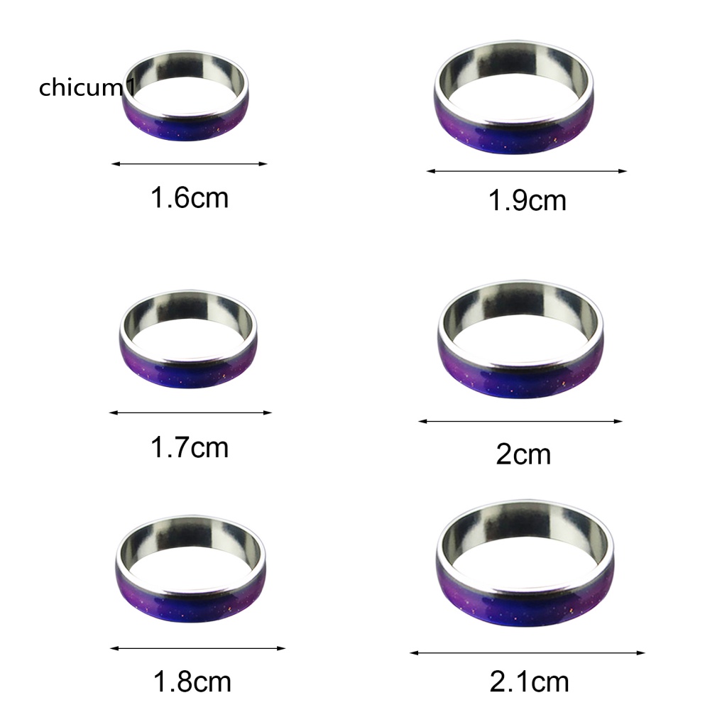 Nhẫn Thép Không Gỉ Thay Đổi Màu Sắc Theo Tâm Trạng Lãng Mạn