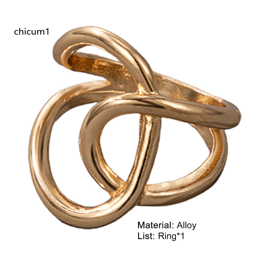 Nhẫn Hợp Kim Thiết Kế Hình Học Thời Trang