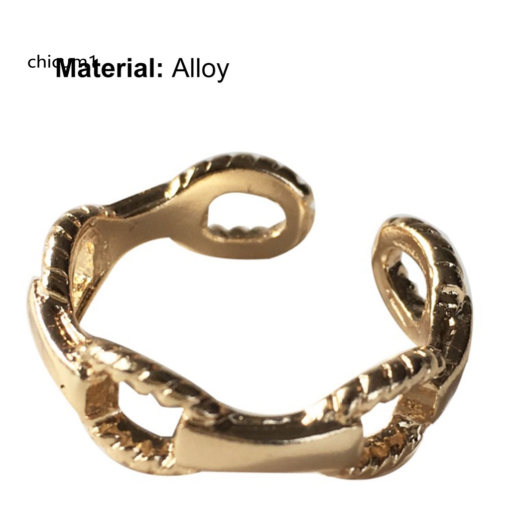 Nhẫn Hợp Kim Thiết Kế Rỗng Đơn Giản Có Thể Điều Chỉnh Kích Thước