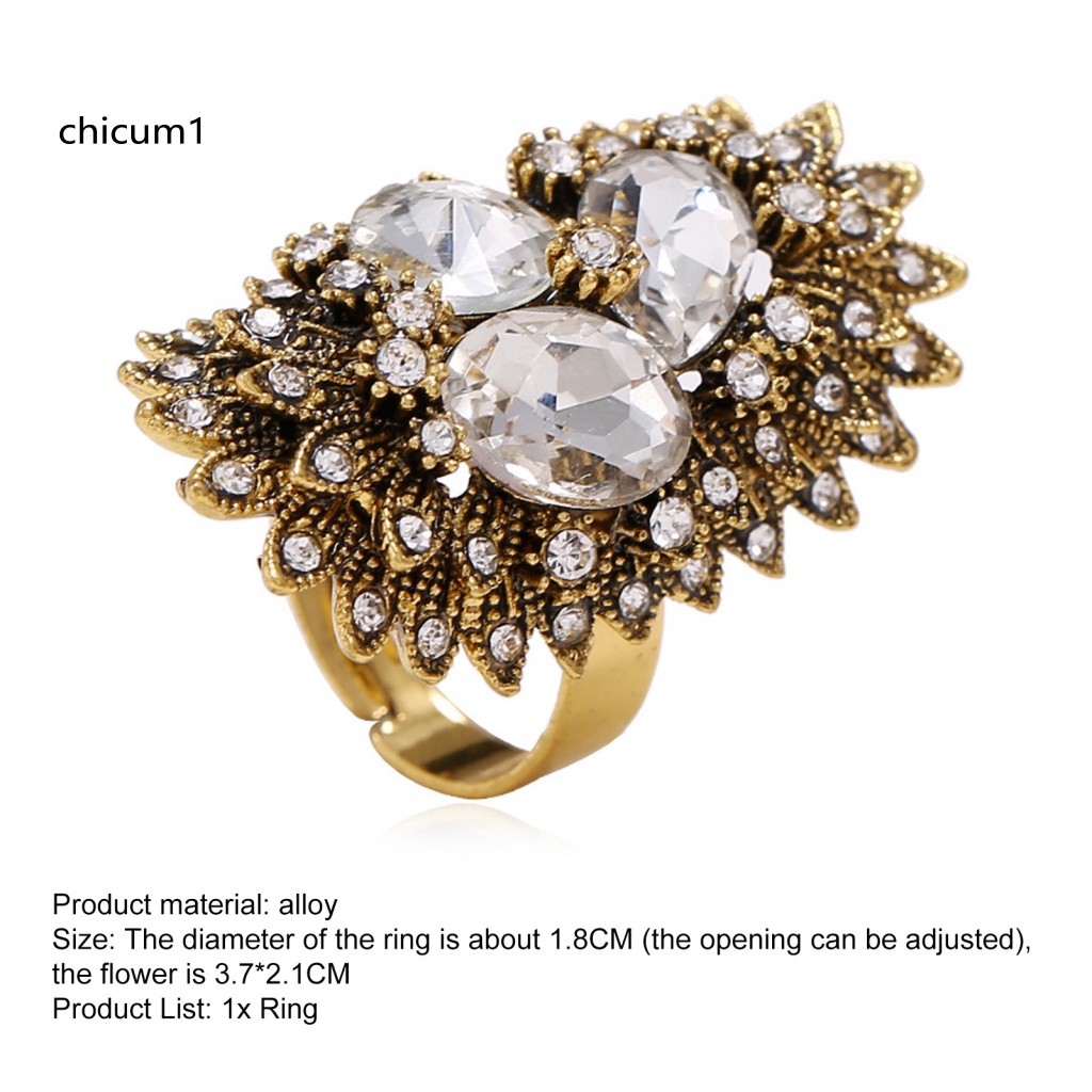 Nhẫn CC Phong Cách Bohemian Cổ Điển Có Thể Điều Chỉnh Dành Cho Nữ