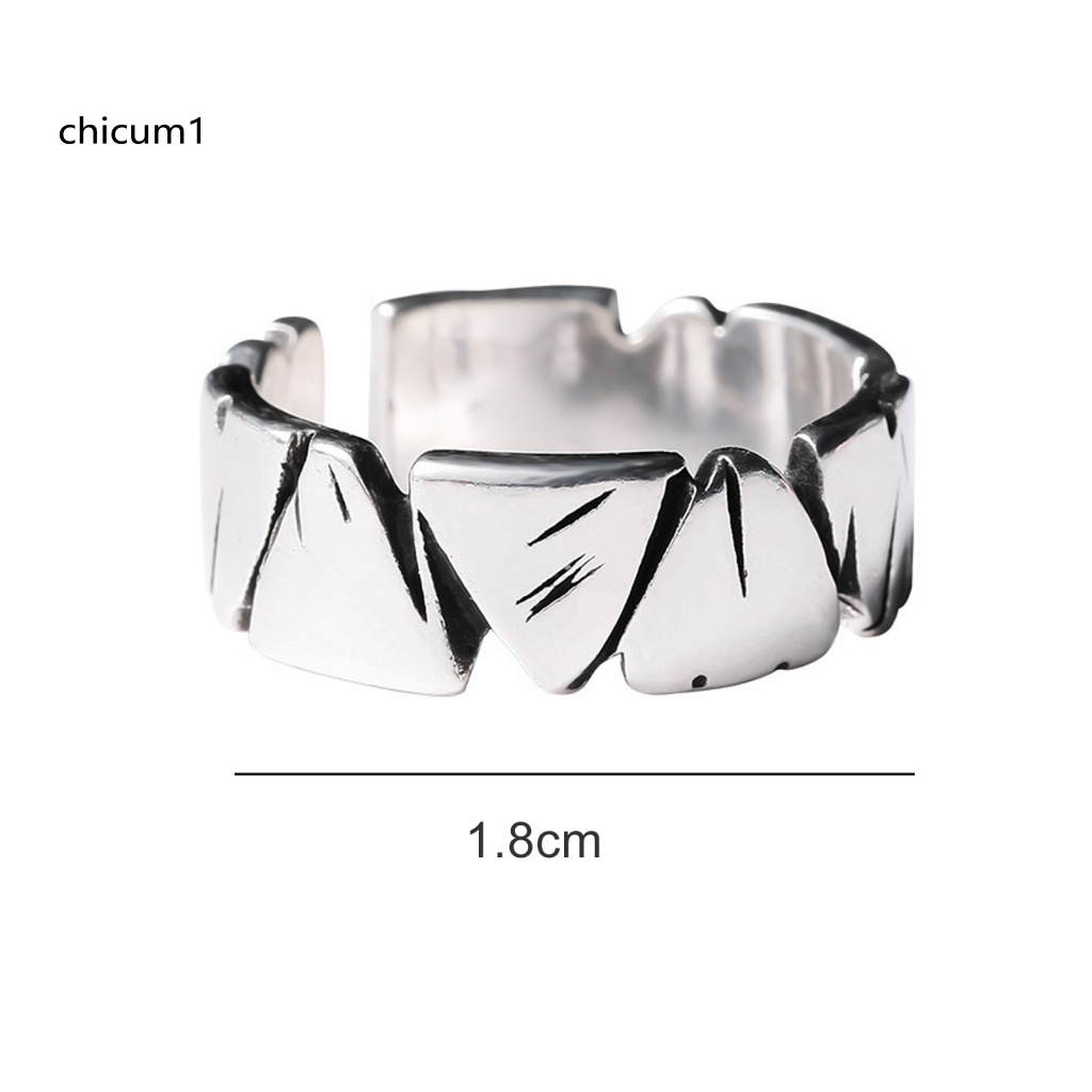 Nhẫn Đeo Tay Dạng Mở Màu Sáng Cá Tính Phù Hợp Làm Quà Cho Nam Dự Tiệc