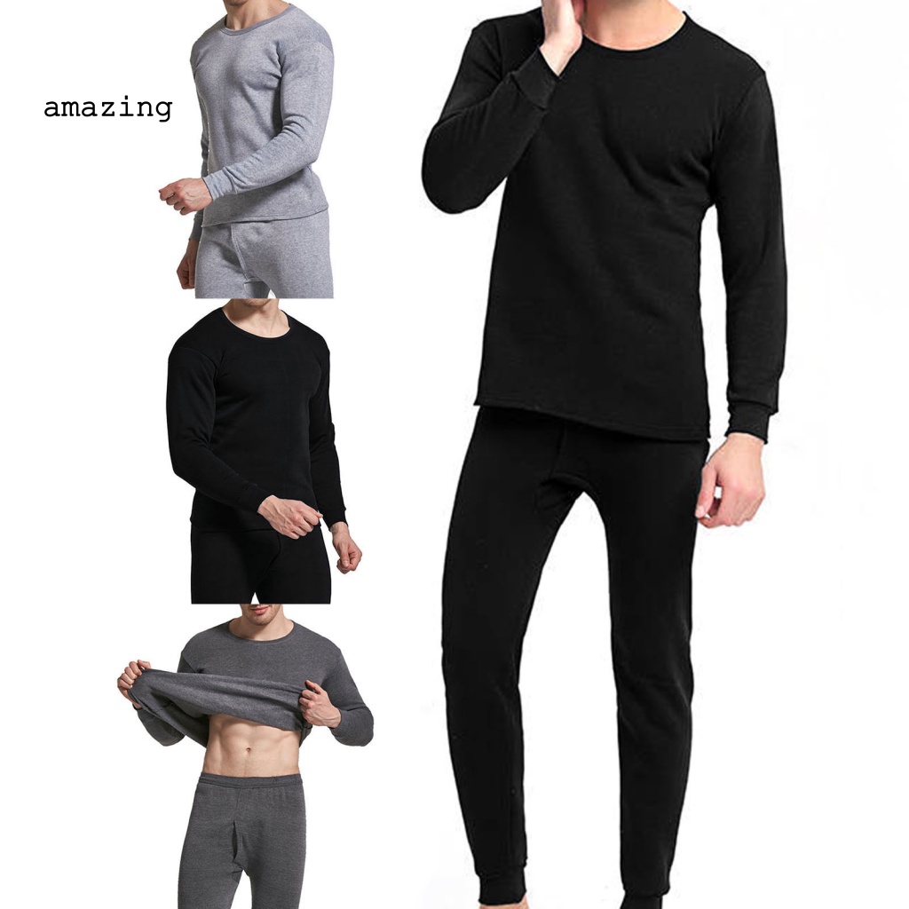 Bộ Đồ Ngủ 2 Món Lót Vải Bông Dày Giữ Ấm Mùa Đông Plus Size Cho Nam