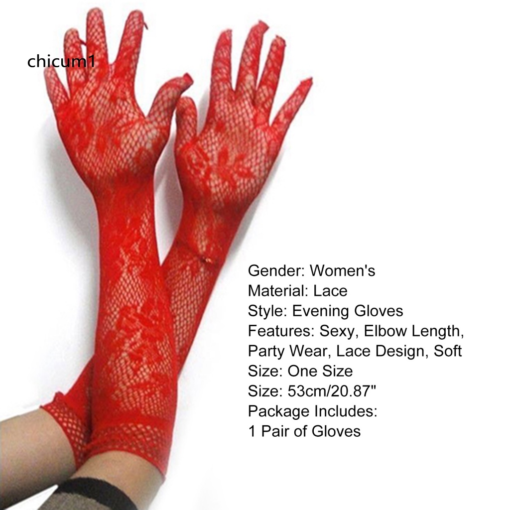 Găng Tay Cô Dâu Vải Ren Co Giãn Thoải Mái