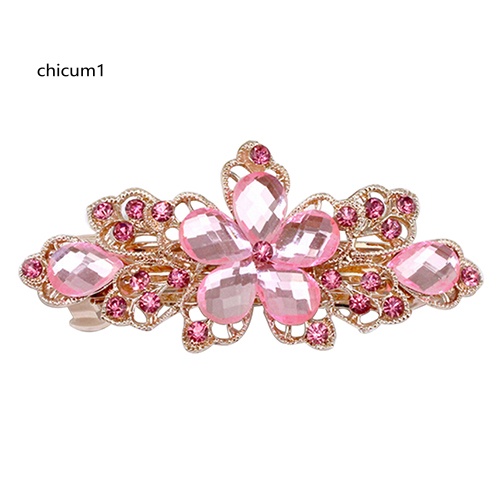 Kẹp Tóc Hình Hoa Lá Đính Đá Thời Trang Cho Nữ