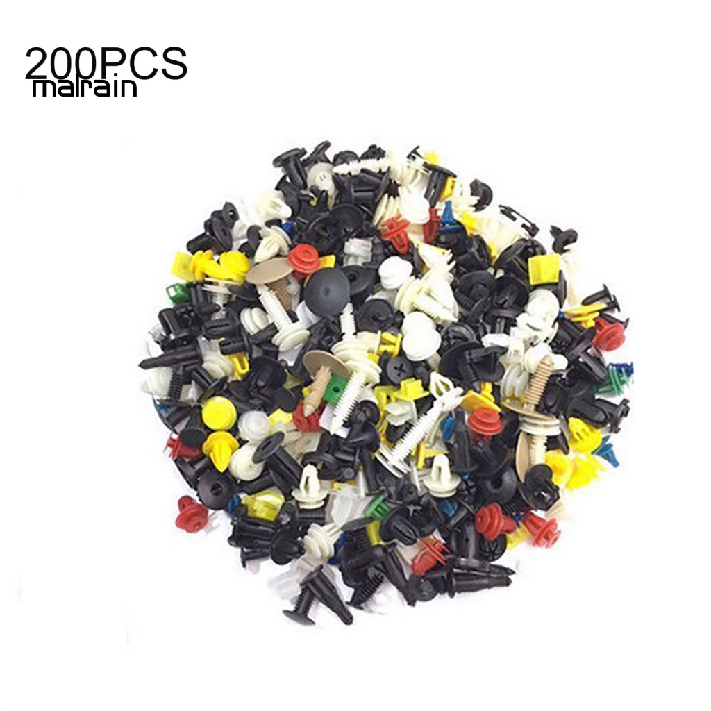 Set 200 Đinh Tán Nhựa Phụ Tùng Cho Xe Ô Tô