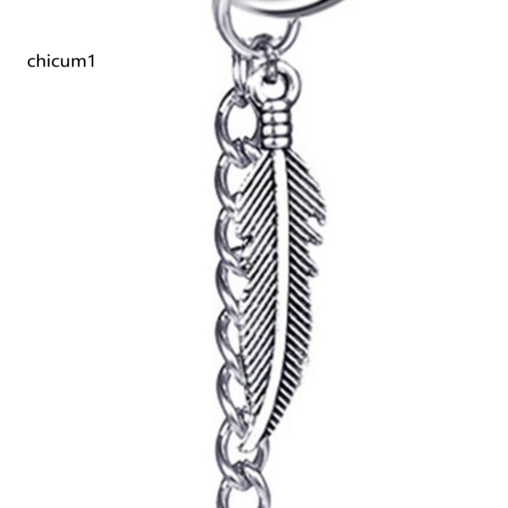 1 Khuyên Tai Dạng Vòng Dây Xích Dài Bằng Thép Không Gỉ Thời Trang Cho Nam