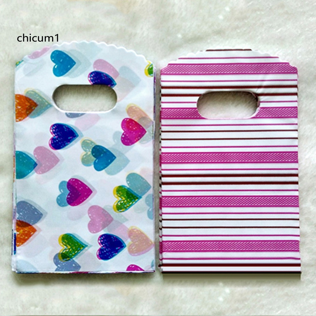 Set 50 Túi Đựng Kẹo Mini In Họa Tiết Hoạt Hình Nhiều Màu Sắc