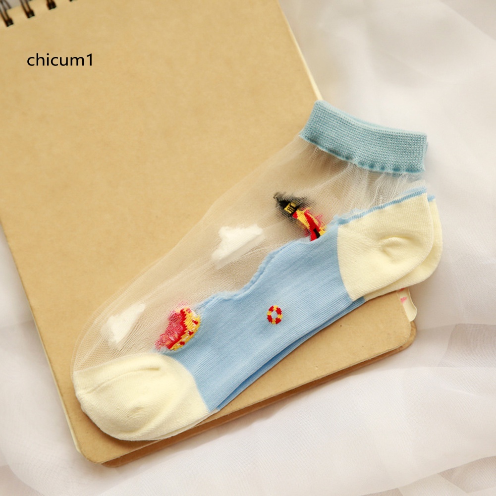 Vớ Cổ Thấp Siêu Mỏng Trong Suốt Thời Trang Mùa Hè Cho Nữ