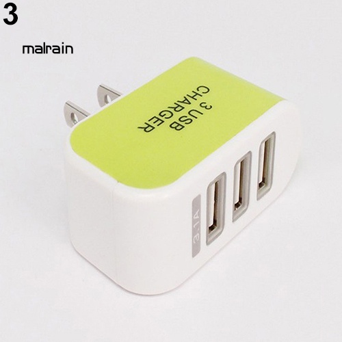 Bộ Sạc Điện Thoại / Máy Tính Bảng 3 Cổng USB Tiện Dụng Mang Theo Du Lịch