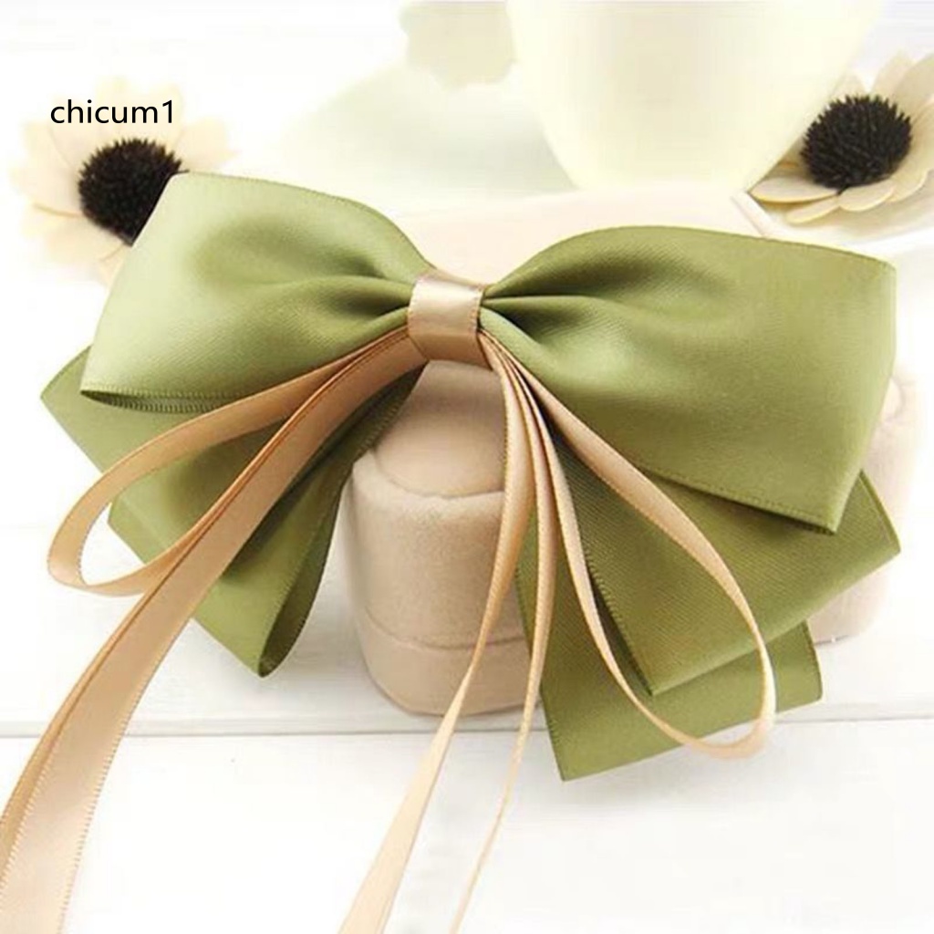 Kẹp Tóc Hình Nơ Bằng Polyester Thời Trang Mùa Xuân Cho Bé Gái