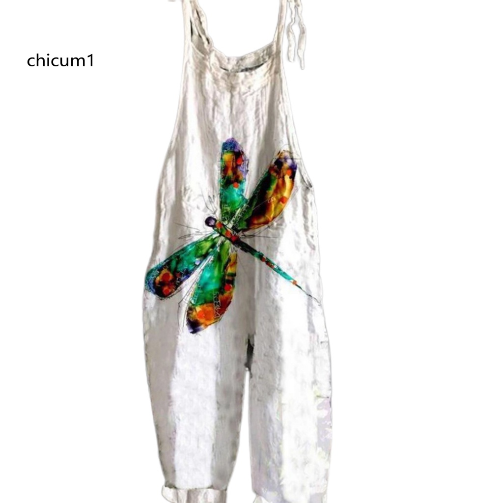 Áo Liền Quần Hai Dây Dáng Rộng In Họa Tiết Hoa / Bướm Cổ Điển Thời Trang Mùa Hè Dành Cho Bạn