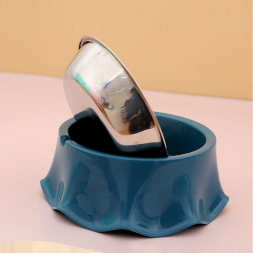 NORMAN Bát Đựng Thức Ăn Nước Uống Bằng Thép Không Gỉ Nhiều Màu Sắc Chống Trượt Bảo Vệ Cổ Dành Cho Thú Cưng