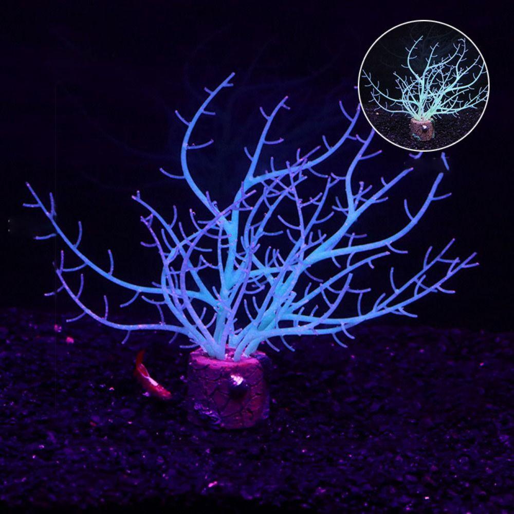 GIOVANNI San Hô Silicon Mềm Phát Sáng Nhiều Màu Trang Trí Bể Cá