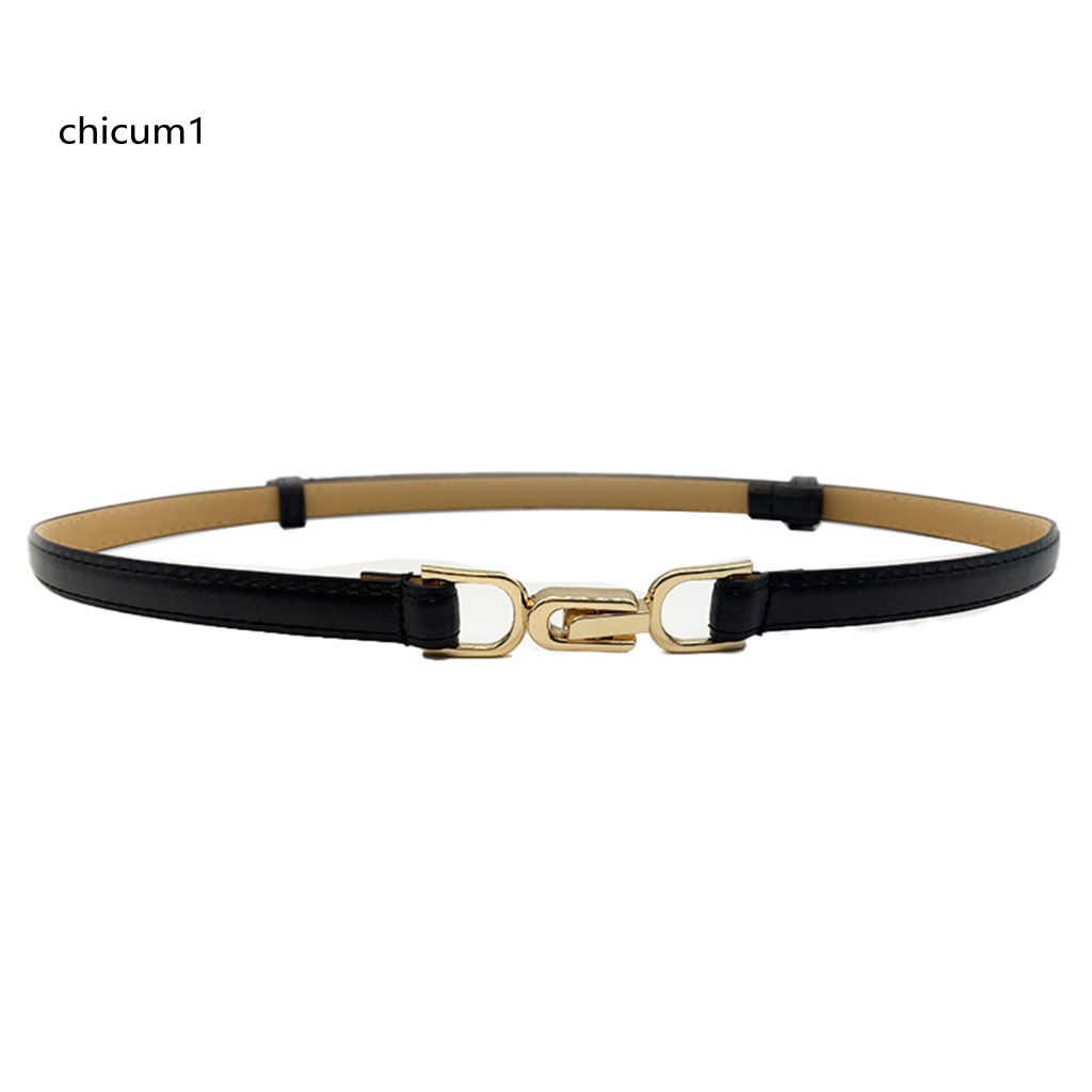 Thắt Lưng Giả Da Khóa Kim Loại Thời Trang Cho Nữ