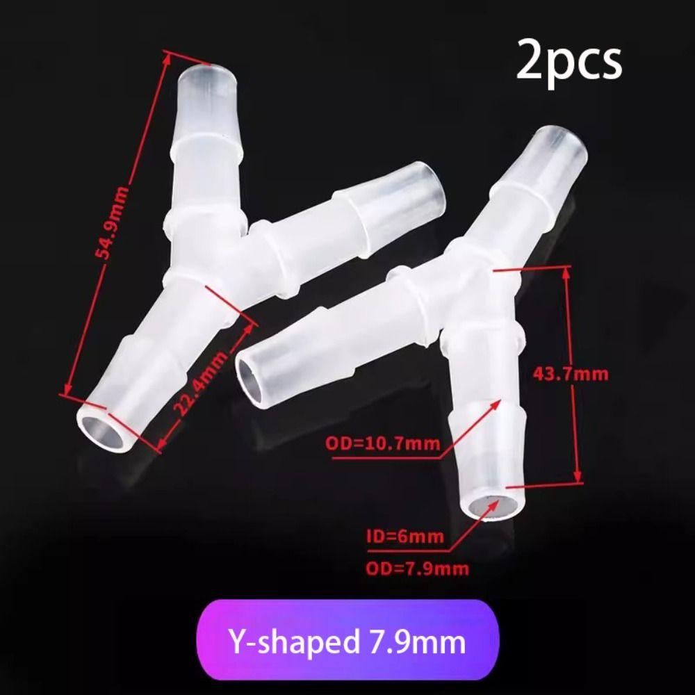 LONTIME Set 2 Đầu Nối Ống Bơm Khí Bằng Nhựa PP Trong Suốt 4~20mm Chất Lượng Cao Cho Bể Cá