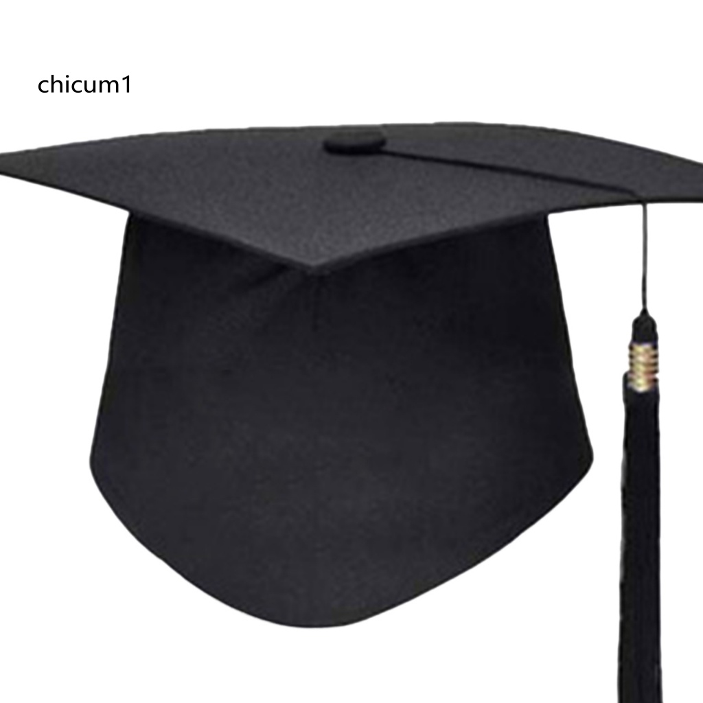 Mũ Mortarboard CC Thiết Kế Cổ Điển Phối Tua Rua Thoáng Khí Thoải Mái Trang Trí Lễ Tốt Nghiệp