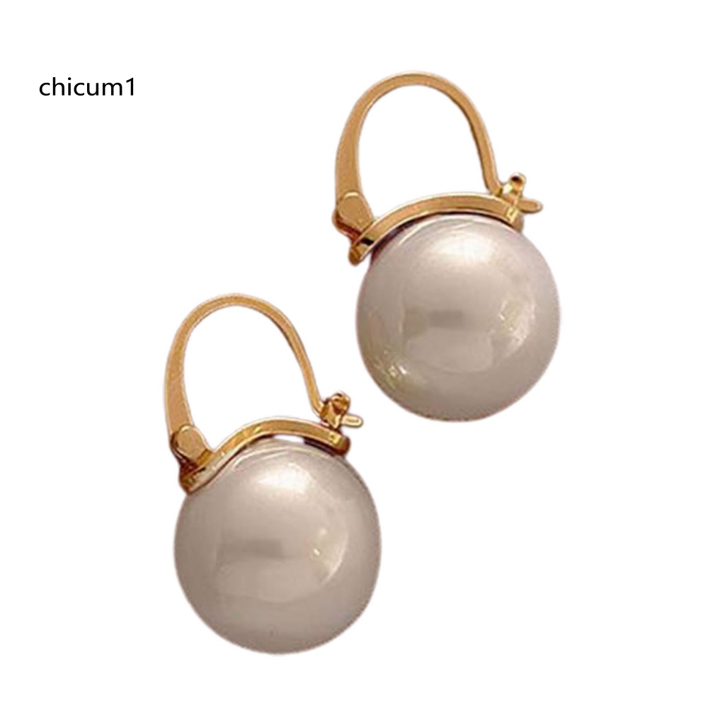 1 Cặp Bông Tai Dáng Dài Đính Ngọc Trai Giả Phong Cách Vintage Thanh Lịch