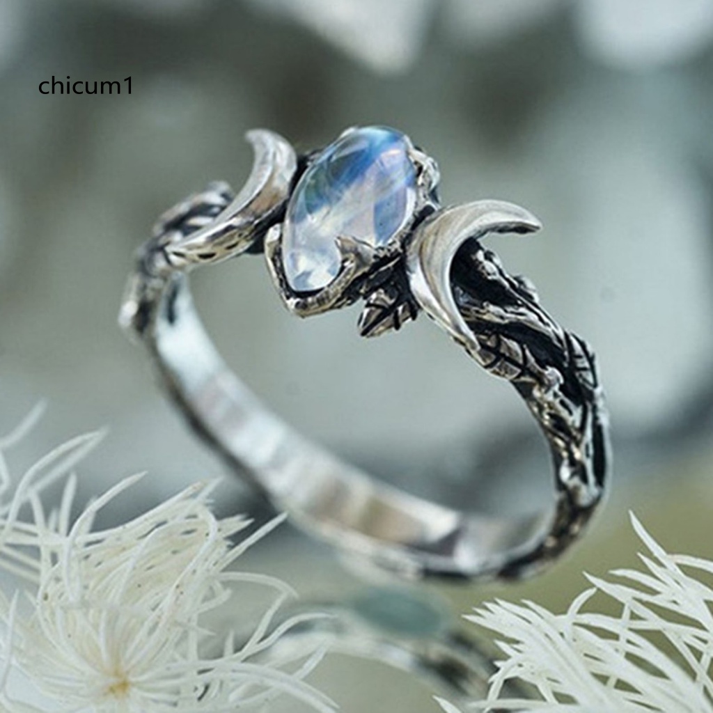 Nhẫn Đính Đá Phong Cách Bohemia Cổ Điển Dành Cho Nữ