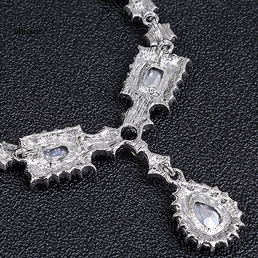 Set 2 Vòng cổ + Bông Tai Đính Đá Sang Trọng Cho Nữ