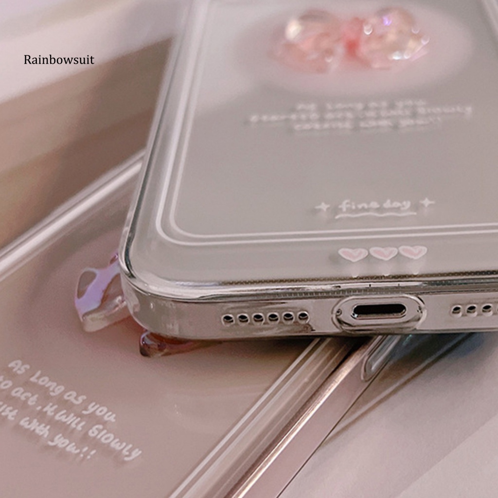 Ốp Điện Thoại TPU Mềm Ba Chiều Đính Đá Pha Lê Giả Lỗ Chính Xác Có Dây Đeo Chống Dấu Vân Tay Bảo Vệ Toàn Diện Cho iPhone 14