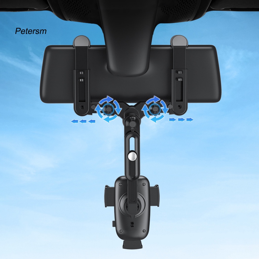 Giá Đỡ Điện Thoại / Gương Chiếu Hậu Bằng PP Có Thể Thu Gọn Đa Năng Cho Xe Hơi