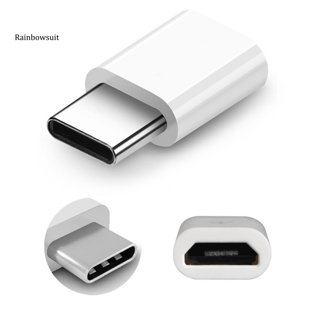 Set 2 Đầu Chuyển Đổi Micro USB Sang Type-C Chuyên Dụng Cho Điện Thoại / Máy Tính Bảng Android