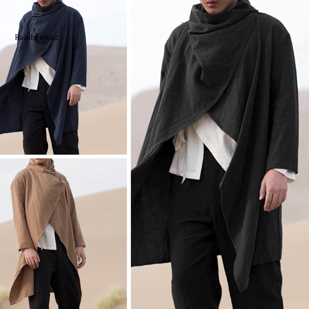 Áo Choàng Cardigan Dài Tay Phối Bèo Phong Cách Gothic Punk Thời Trang Xuân Hè Cho Nam