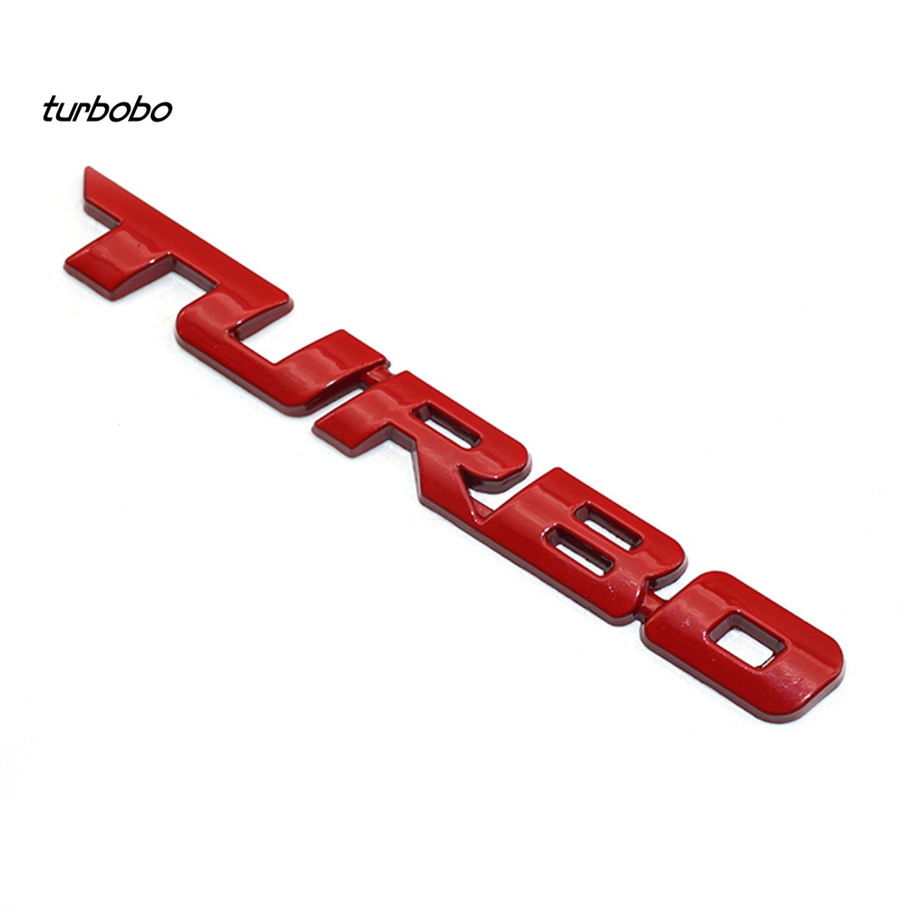 Miếng Dán Chữ TURBO Bằng Kim Loại Trang Trí Xe Hơi