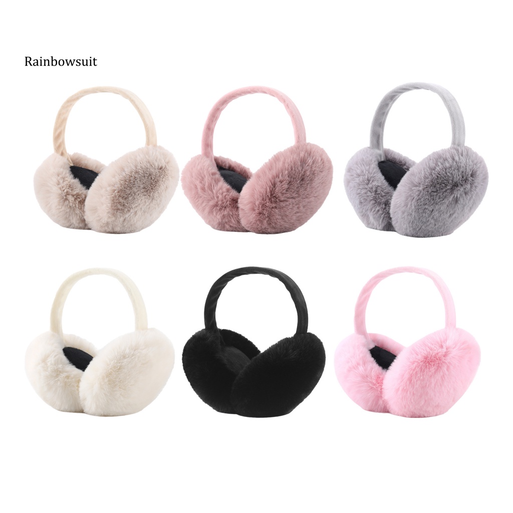 Chụp Tai Giữ Ấm Dạng Gập Bằng Vải Lông Mềm Mại Cho Unisex