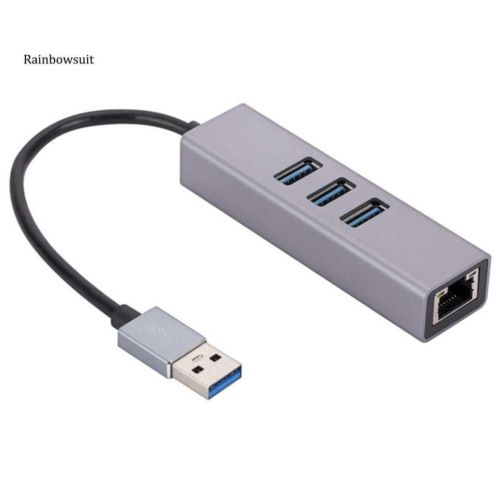 Dock Mở Rộng Tốc Độ Cao 1000Mbps 3 Cổng USB30 Type-C Sang Rj45 Lan Cho Máy Tính