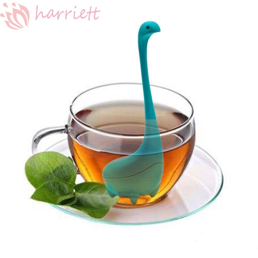 HARRIETT 1 Dụng Cụ Lọc Trà Bằng Silicone Hình Khủng Long Tay Cầm Dài Cách Nhiệt