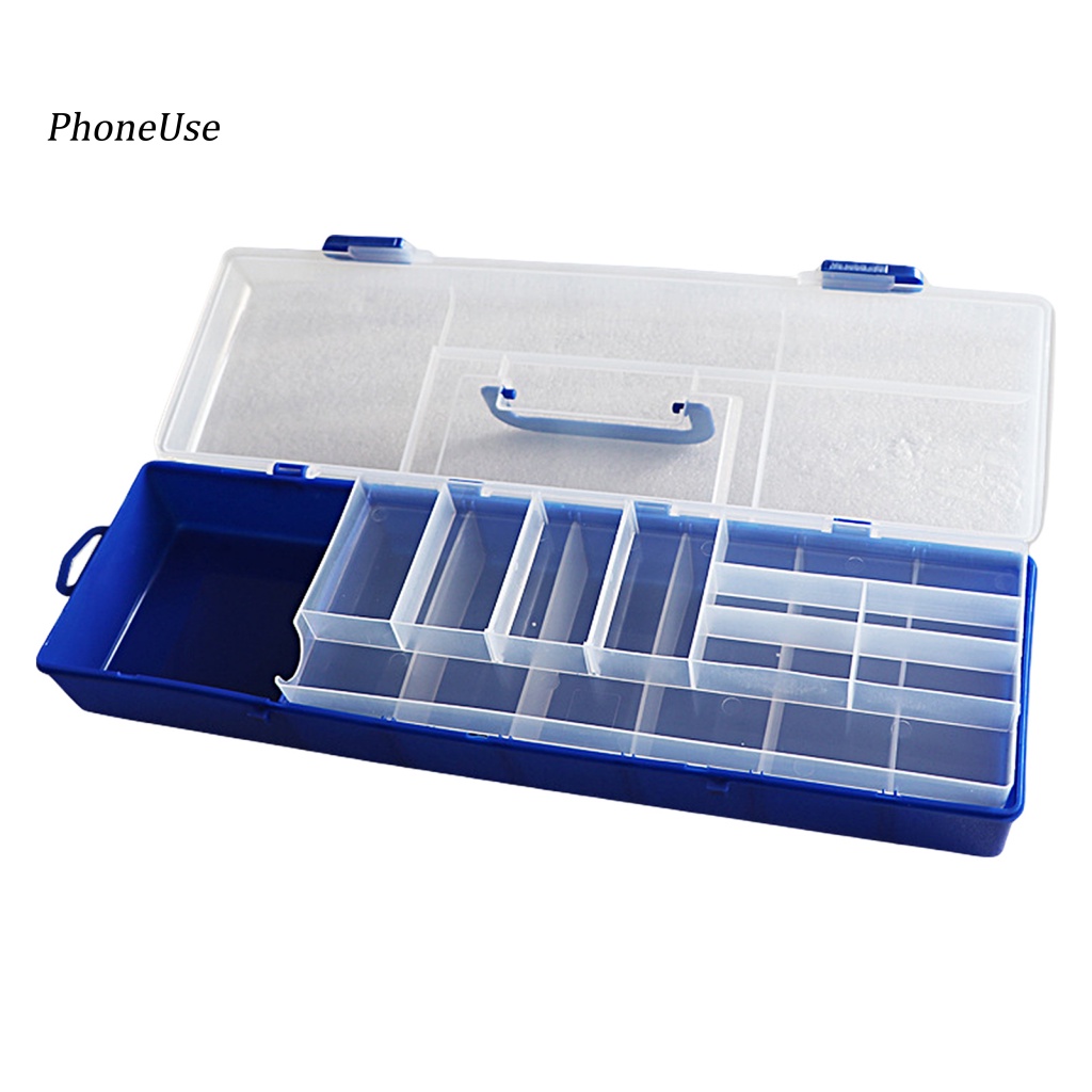 Hộp Đựng Mồi Câu Cá Bằng PU Hai Lớp Sức Chứa Lớn Đa Năng Có Thể Tháo Rời