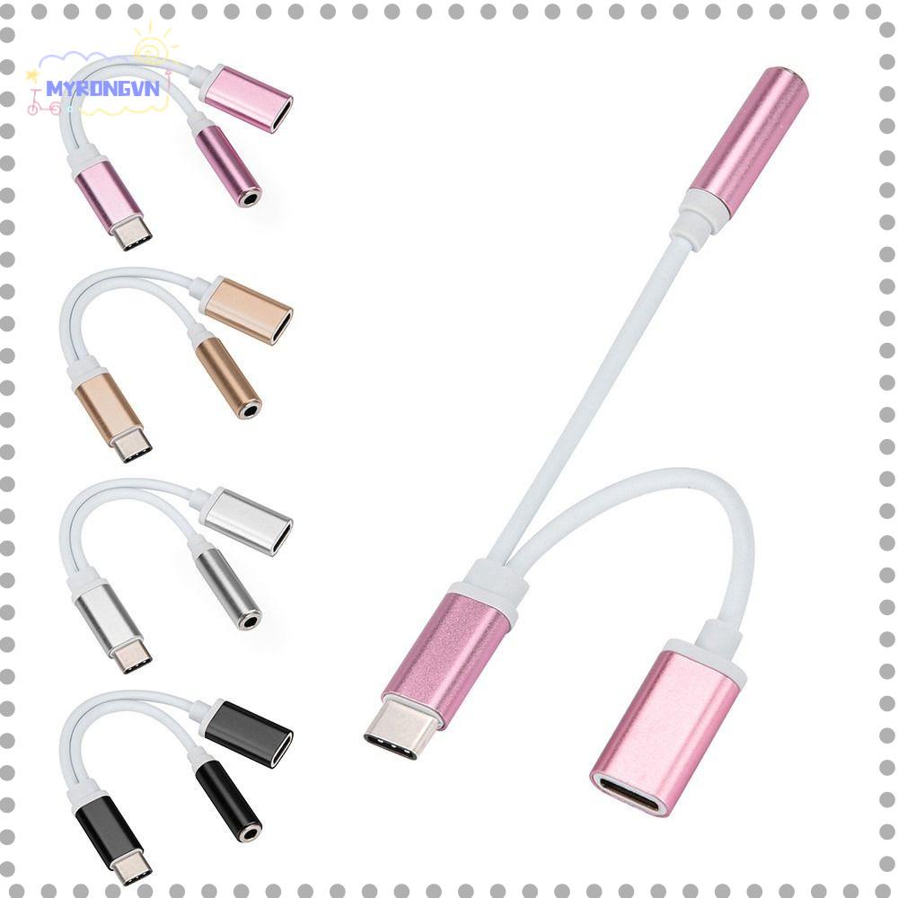MYRONGVN Dây Cáp Chuyển Đổi Cổng Type-C Sang Cổng Âm Thanh 3.5mm / Type-C / 3.5mm Đa Năng Tiện Dụng Cho Letv