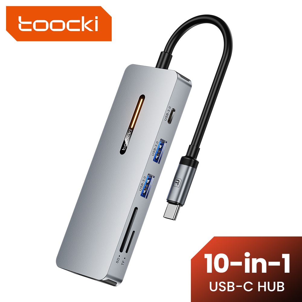 Bộ Hub HDMI USB3.0 3.5mm Kèm Thẻ TF Card PD100W 10 Trong 1 Đa Năng