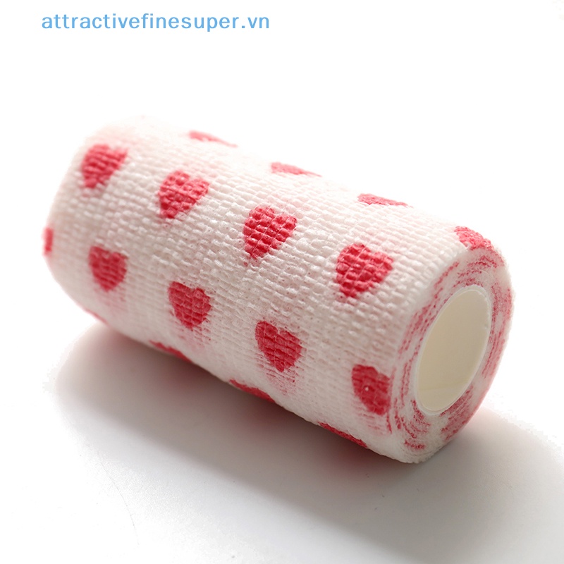 Afs Băng Quấn Thể Thao Co Giãn In Hình Trái Tim Màu Trắng