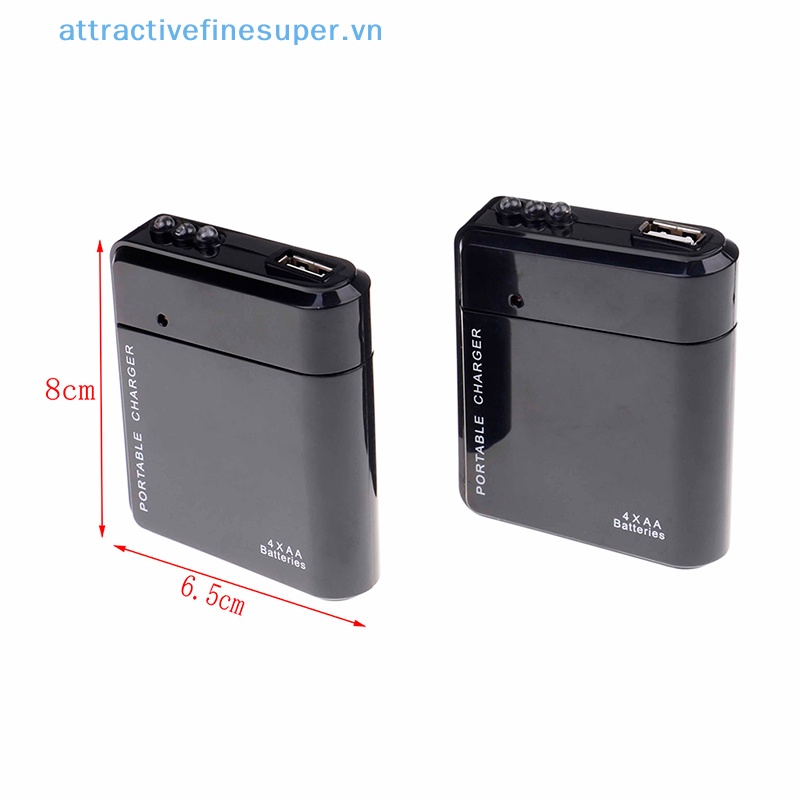 1 Bộ Sạc Khẩn Cấp Usb 4 Aa Cho Điện Thoại