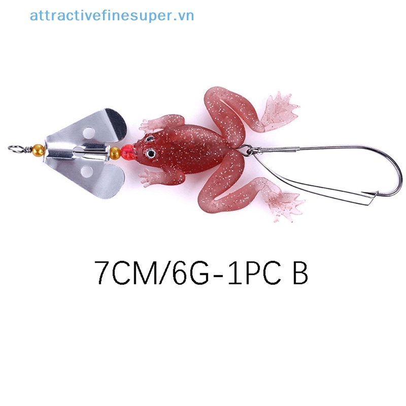 Mồi Câu Cá Giả Hình Ếch Mềm 4 Màu