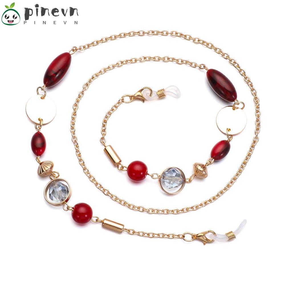 PINEVN Dây Xích Đeo Mắt Kính Đính Pha Lê