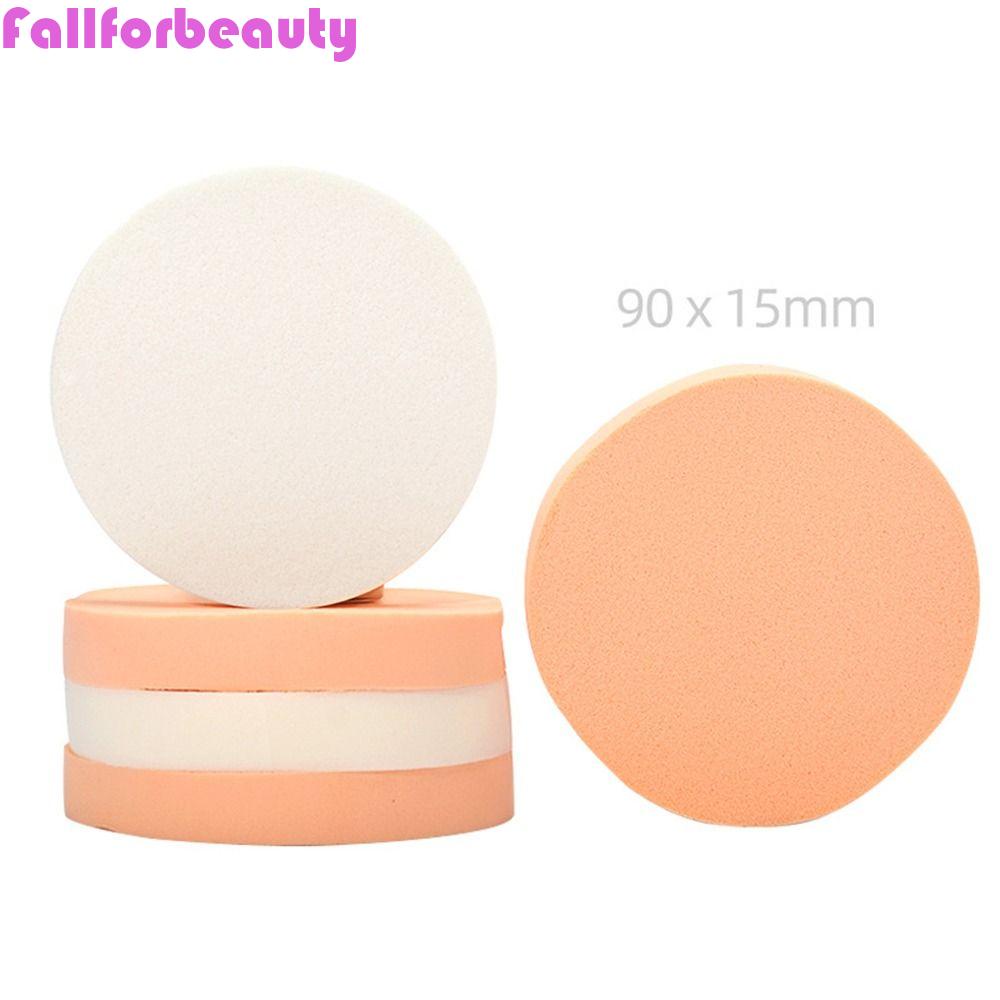 FALLFORBEAUTY Bộ 10 Miếng Mút Trang Điểm Hình Tròn Lớn Siêu Mềm Sử Dụng Kép 90x15mm