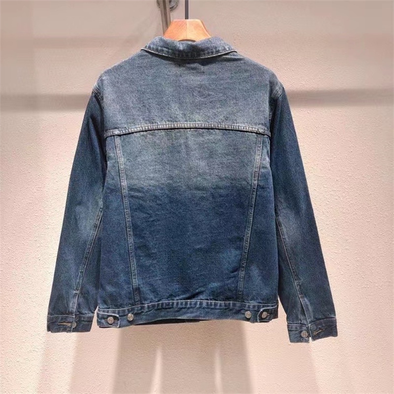 Ba-the Áo Khoác denim Thêu Họa Tiết Cổ Điển Thời Trang Mới Nhất