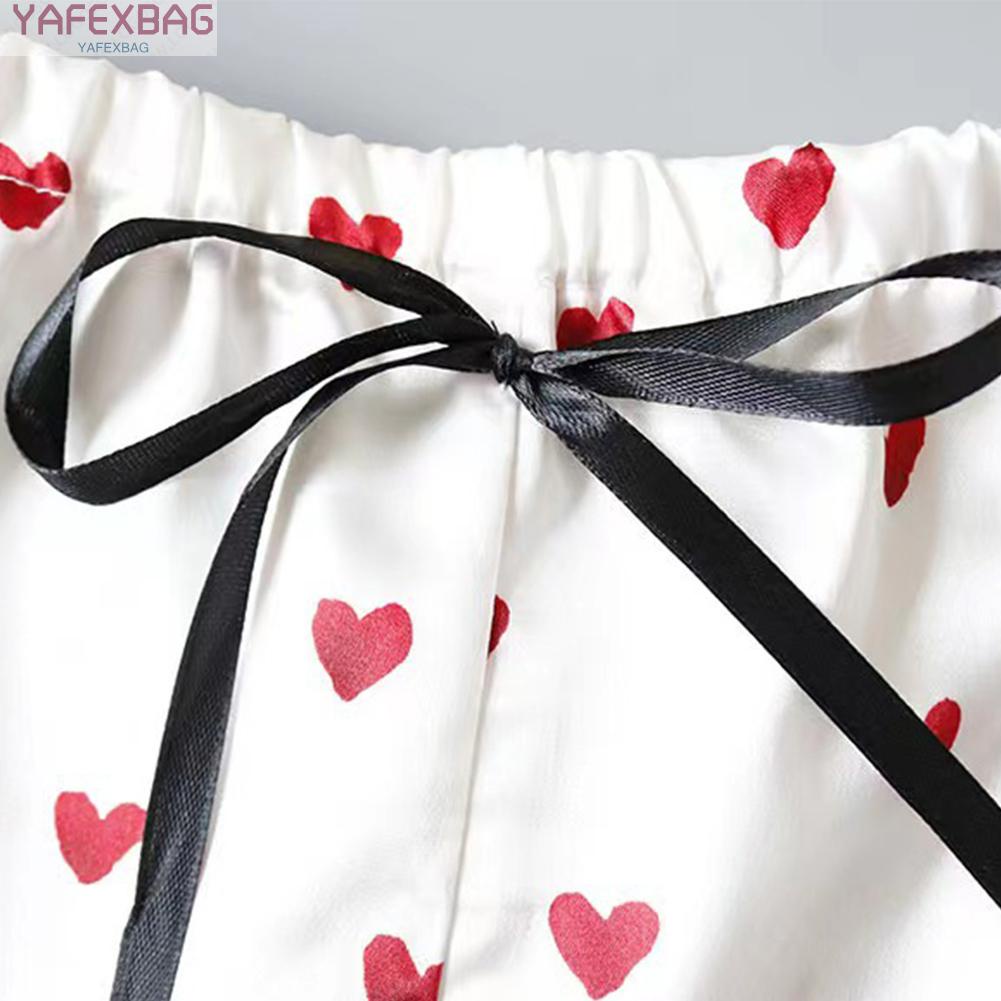 Female Pajamas Set Sexy Shorts Sleeveles Slightly Stretched Top V Neck